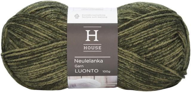 House kuviolanka Luonto 100 g Forest Green 31677