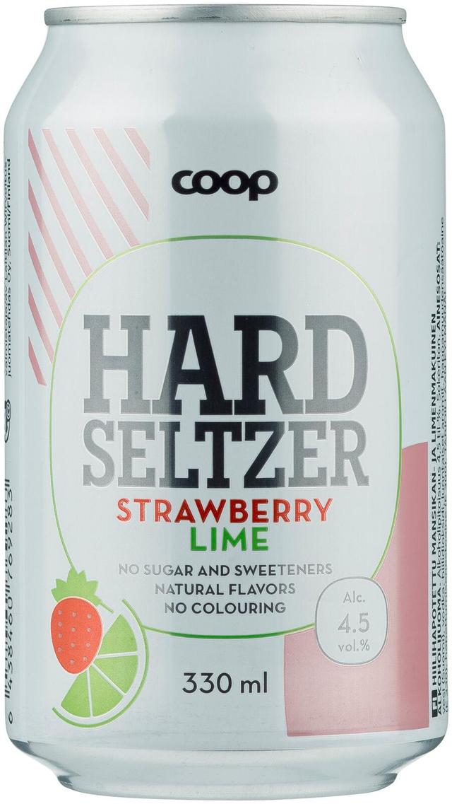 Coop Strawberry-Lime 4,5% 330ml hard seltzer