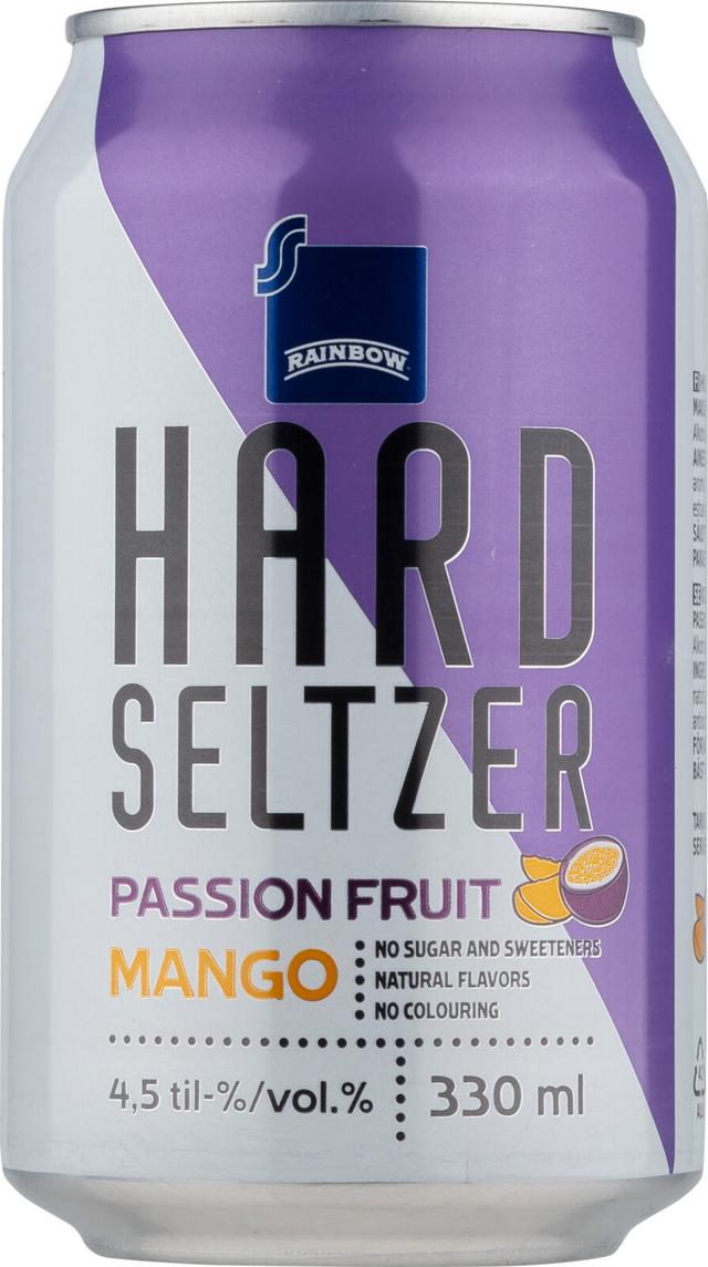 Rainbow Passion fruit-Mango 4,5% 330ml hard seltzer