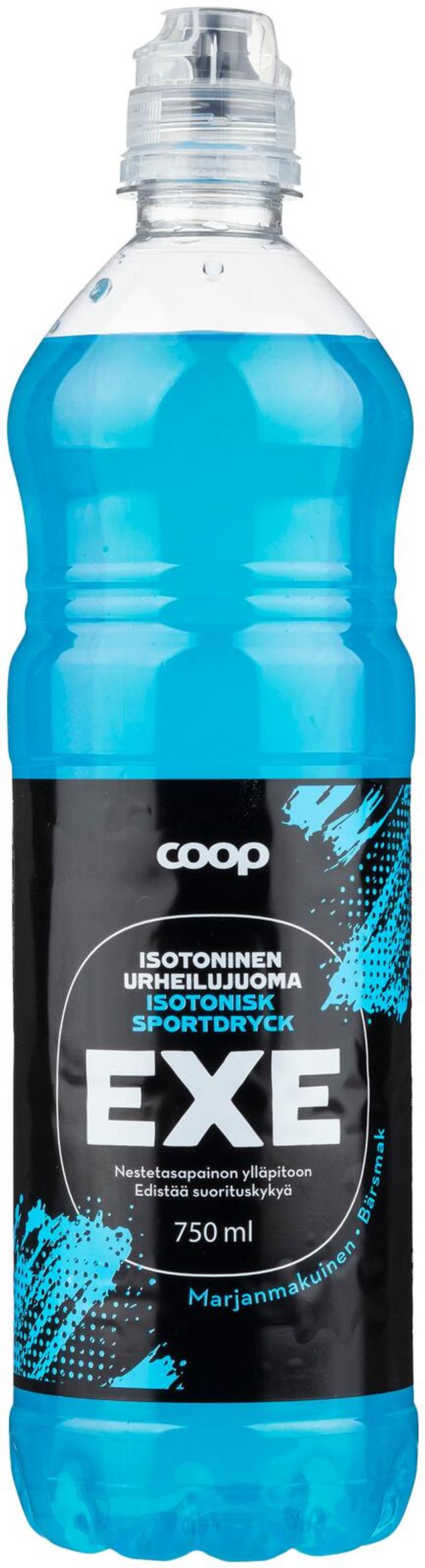 Coop Exe isotoninen urheilujuoma marjanmakuinen 0,75l