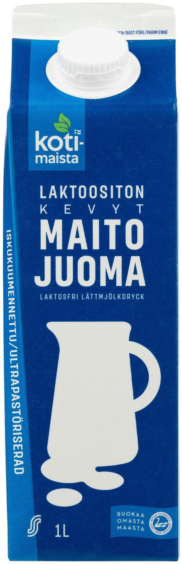 Kotimaista Laktoositon kevytmaitojuoma 1 l UHT