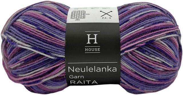 House sukkalanka Raita-kuvio 100 g Lilac/purple/white 82456