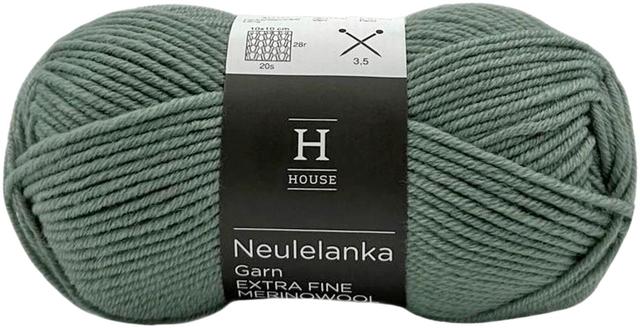 House neulelanka merinovilla 311120 50 g Cold Green 12752