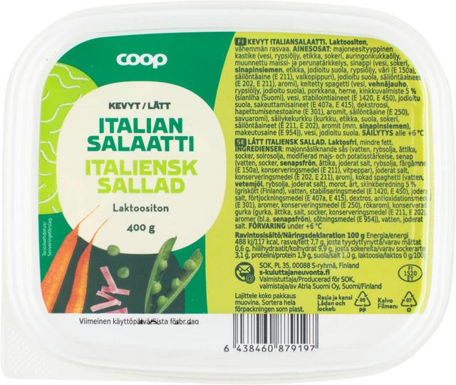 Coop kevyt italiansalaatti 400 g