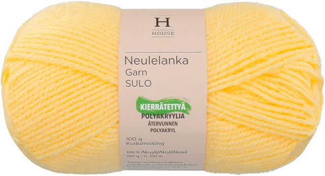 House neulelanka akryyli Sulo 100 g Light Yellow 215