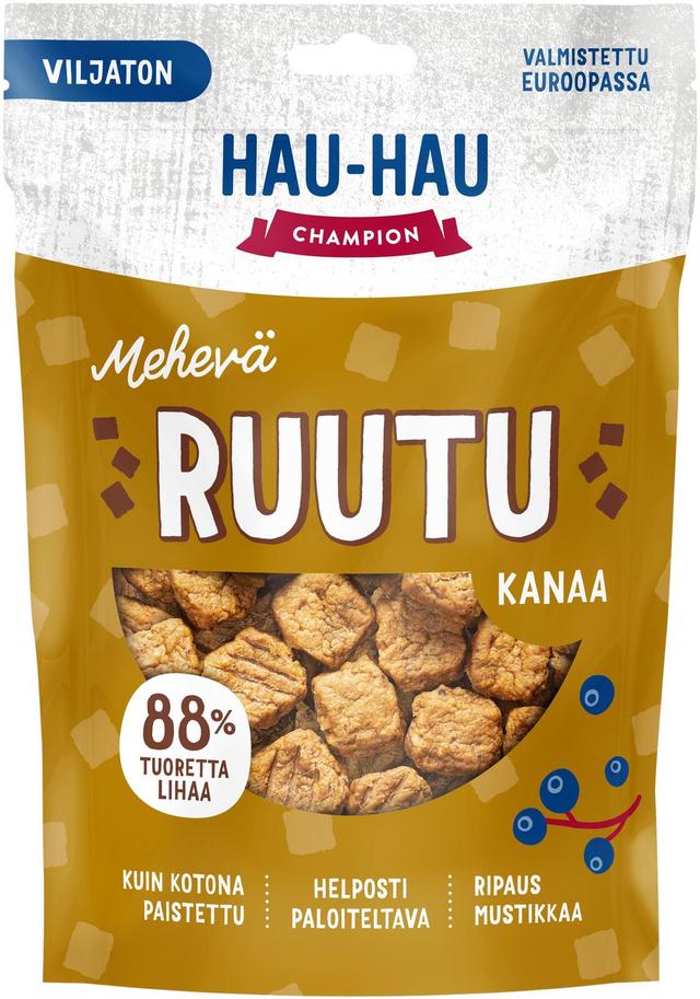 Hau-Hau Champion Mehevä Ruutu Kanaa herkku 140 g