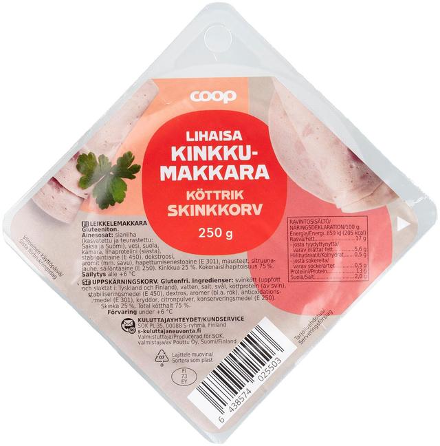 Coop lihaisa kinkkumakkara viipale 250 g