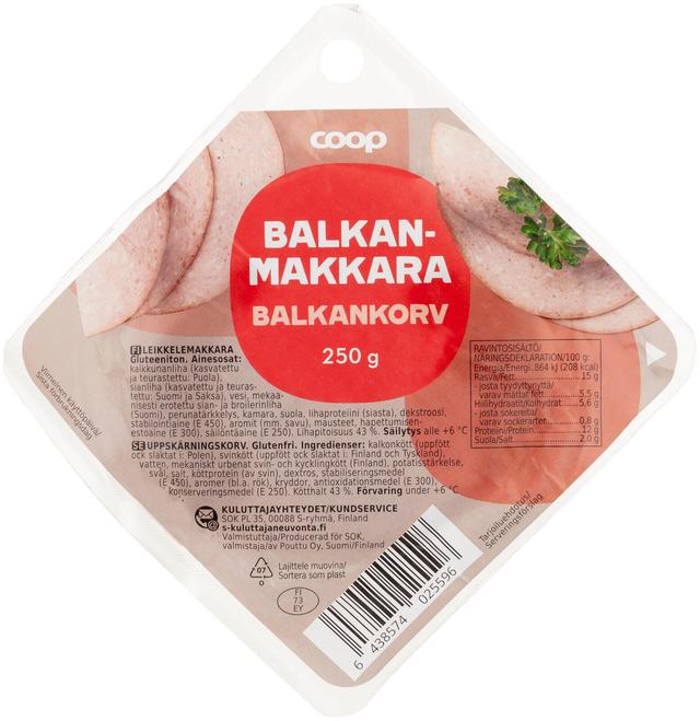 Coop balkanmakkara viipale 250 g