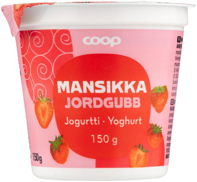 Coop mansikkajogurtti 150 g