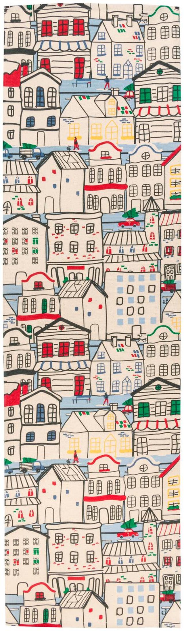 House kaitaliina Winter town 33 x 120 cm