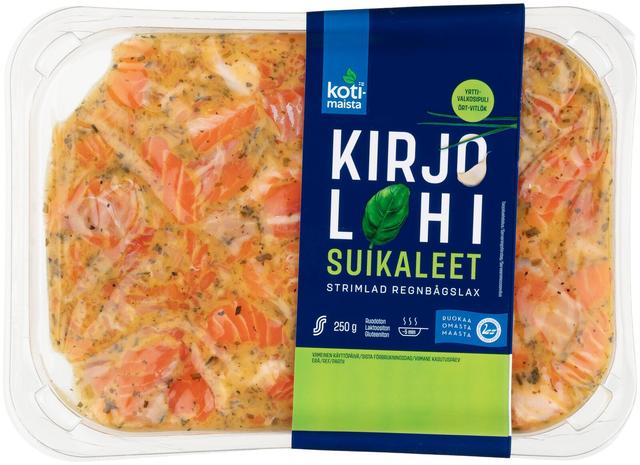 Kotimaista kirjolohisuikale yrtti-valkosipuli 250 g