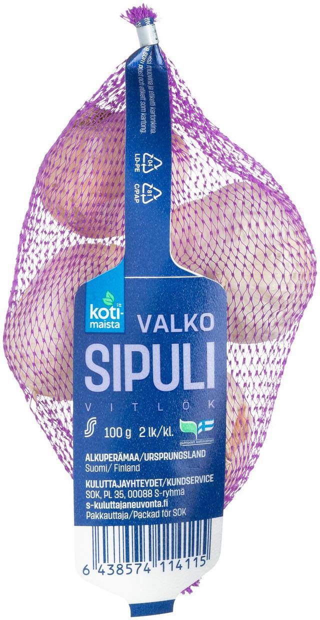 Kotimaista valkosipuli 100g