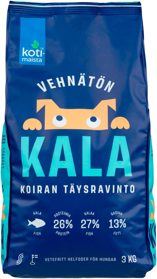 Kotimaista koiran täysravinto kala 3 kg