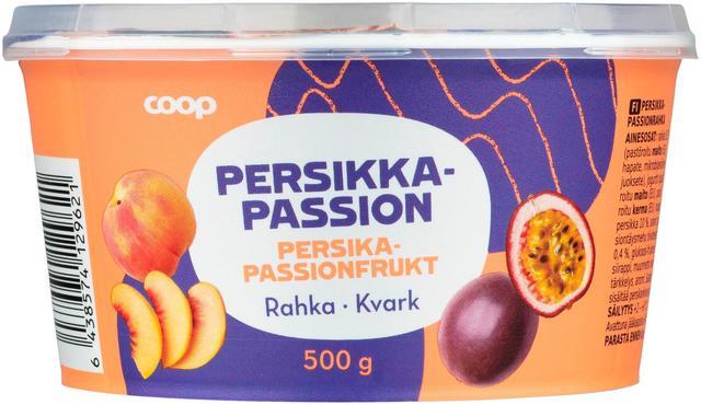 Coop persikka-passionrahka 3,5% 500g