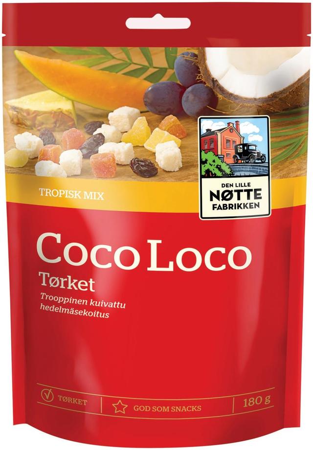 Den Lille Nøttefabrikken Coco Loco Trooppinen hedelmäsekoitus 180g