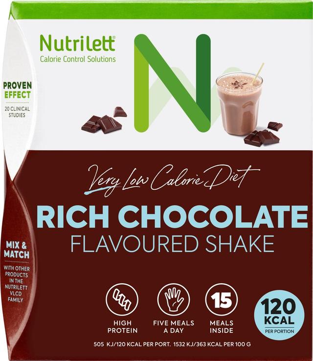 Nutrilett Rich Chocolate shake VLCD-dieettivalmiste suklaapirtelö 15x33g