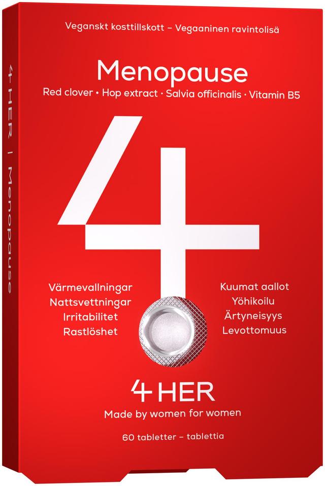 4Her Menopause ravintolisä 60 kpl 42 g