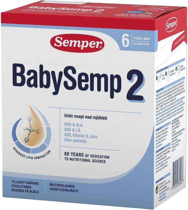 Semper BabySemp2 Maitopohjainen vieroitusvalmiste alkaen 6 kk, jauhe 500g