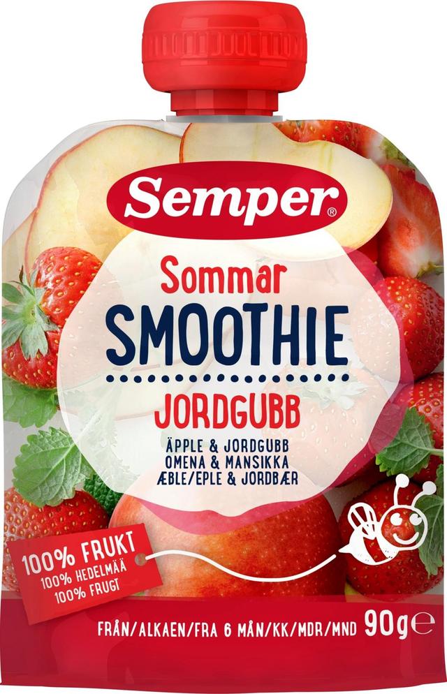 Semper Smoothie Sommar 6kk hedelmäsose 90g