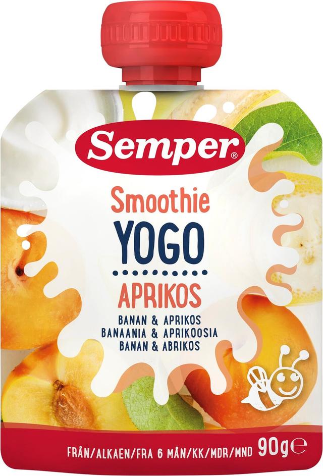 Semper Yogo Smoothie Banaani & aprikoosi 6kk jogurtti-hedelmäsose 90g