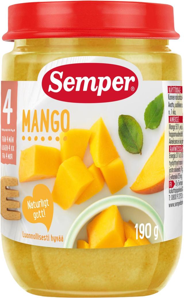 Semper Mango 4kk hedelmäsose 190g