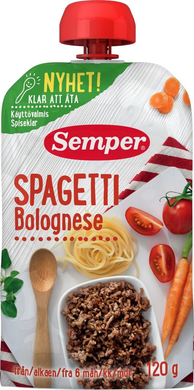 Semper Spagetti bolognese 6kk lastenateria 120g