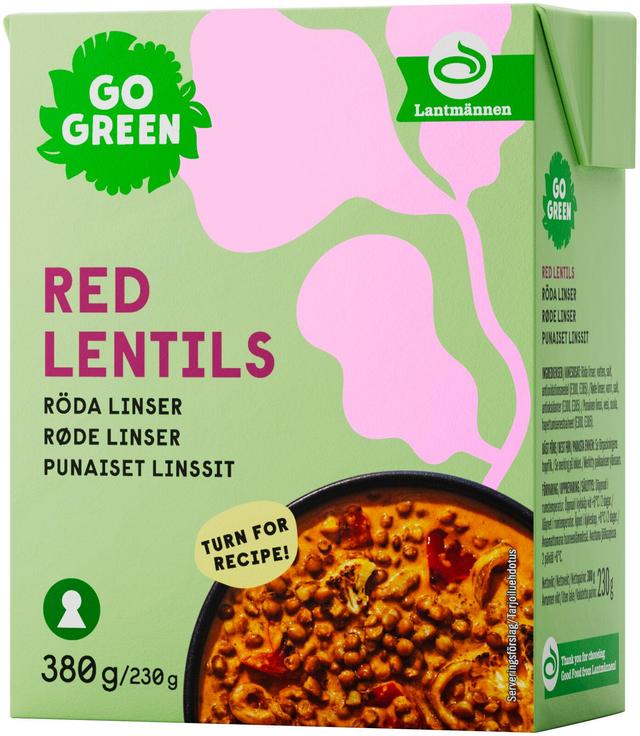 GoGreen Punaiset Linssit 380g