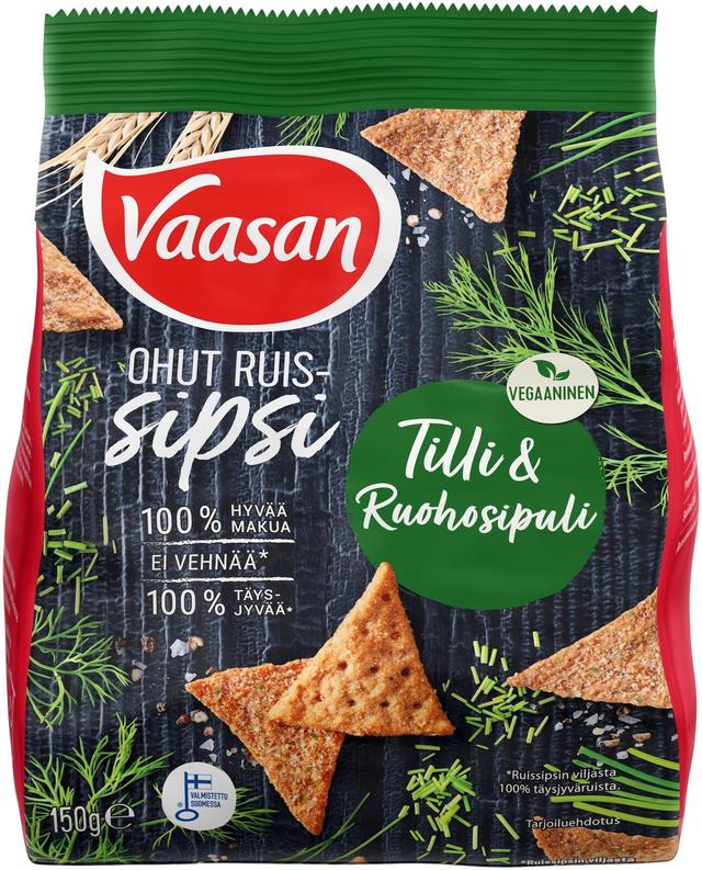 Vaasan Ruissipsi Tilli & Ruohosipuli 150g