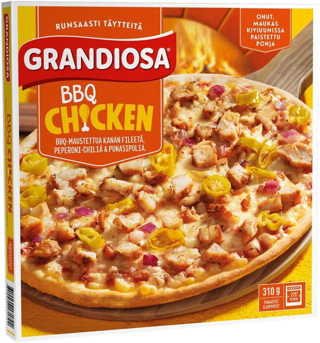 Grandiosa BBQ chicken kiviuuni pakastepizza 310g