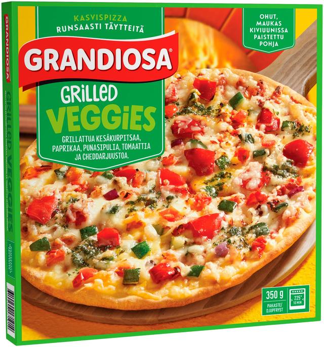Grandiosa grilled veggies kiviuuni pakastepizza 350g