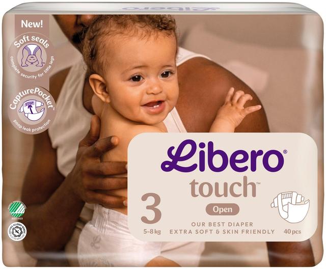 LIBERO Touch teippivaippa koko 3, 40kpl, 5-8 kg