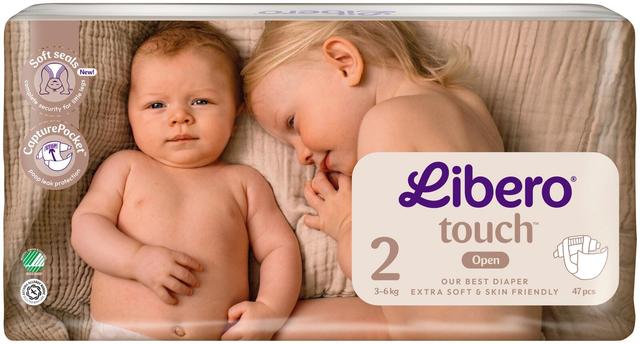 LIBERO Touch teippivaippa koko 2, 47kpl, 3-6 kg