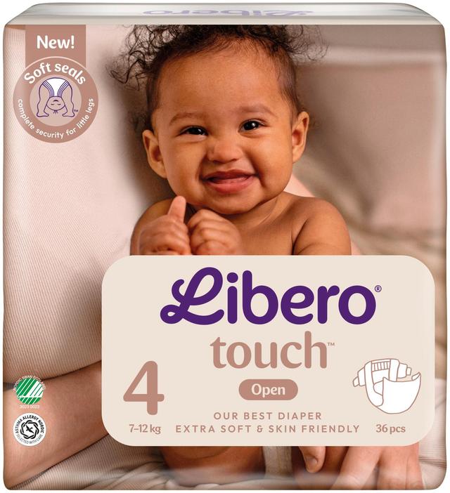 LIBERO Touch teippivaippa koko 4, 36kpl, 7-12 kg