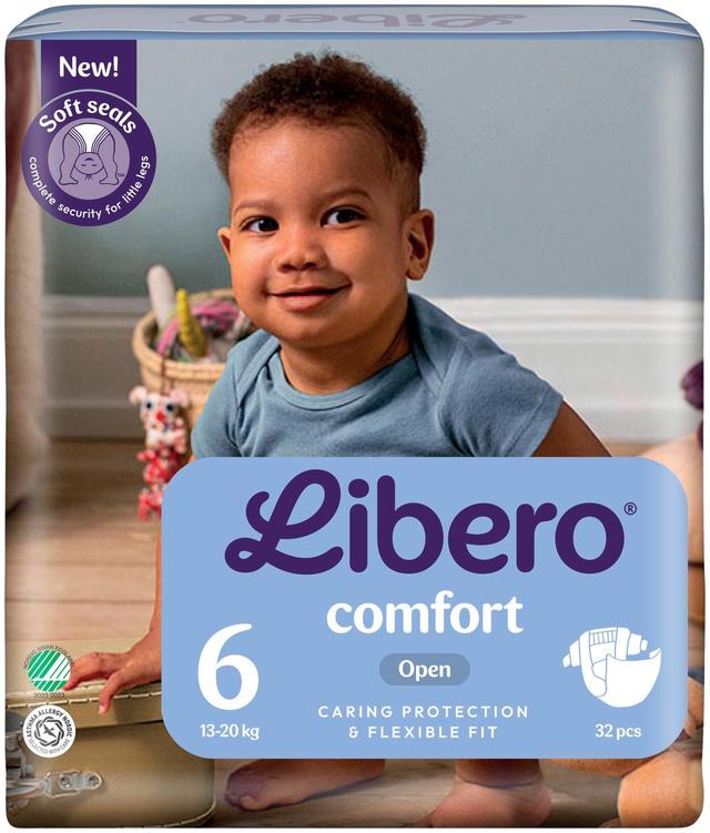 LIBERO Comfort teippivaippa koko 6, 32kpl, 13-20kg