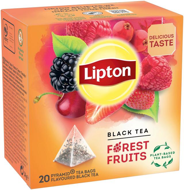 Lipton 20ps Forest Fruit pyramidi musta tee