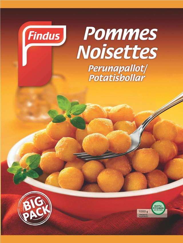 Findus Pommes Noisettes perunapallot 1000g, pakaste