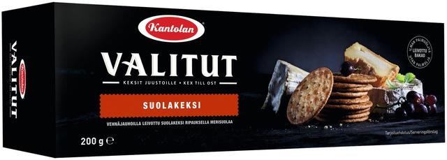 Kantolan Valitut suolakeksi 200g