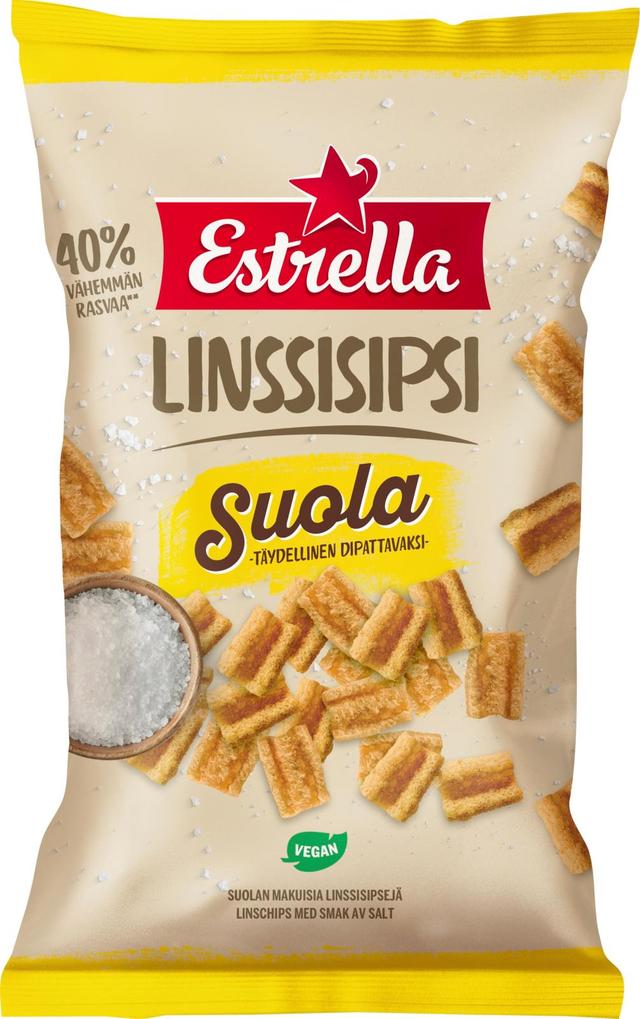 Estrella Linssisipsi Suola 110g