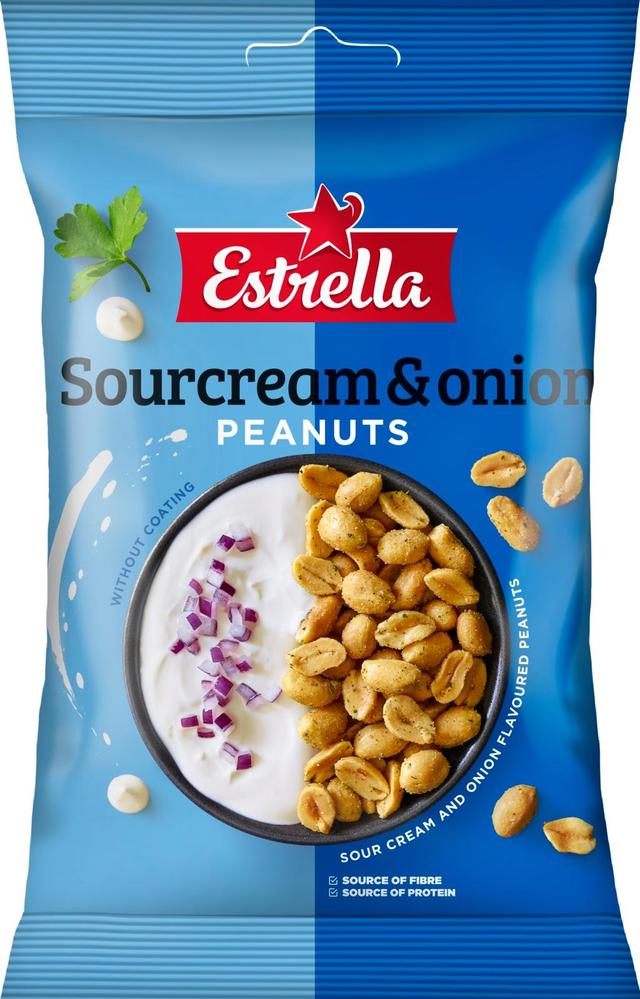 Estrella Sourcream & Onion Maapähkinät 140g