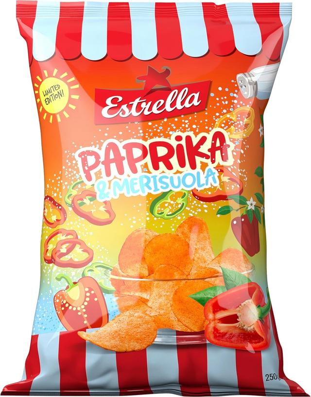 Estrella Paprika & Merisuola sipsi 250g Summer limited
