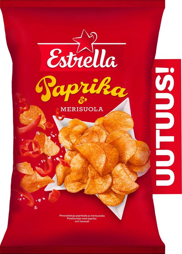 Estrella Paprika & Merisuola sipsi 275g