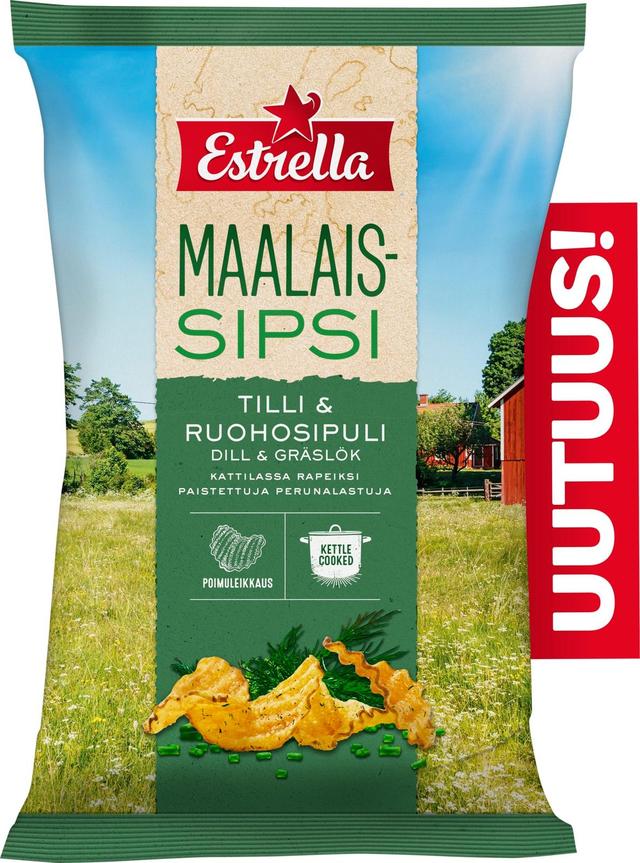 Estrella Maalaissipsi Tilli & Ruohosipuli 180g