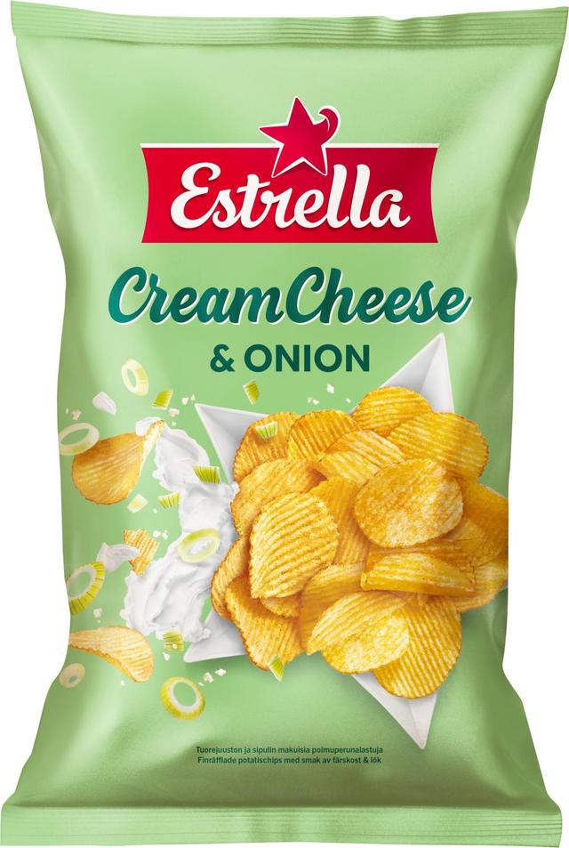 Estrella Cream Cheese & Onion sipsi 275g