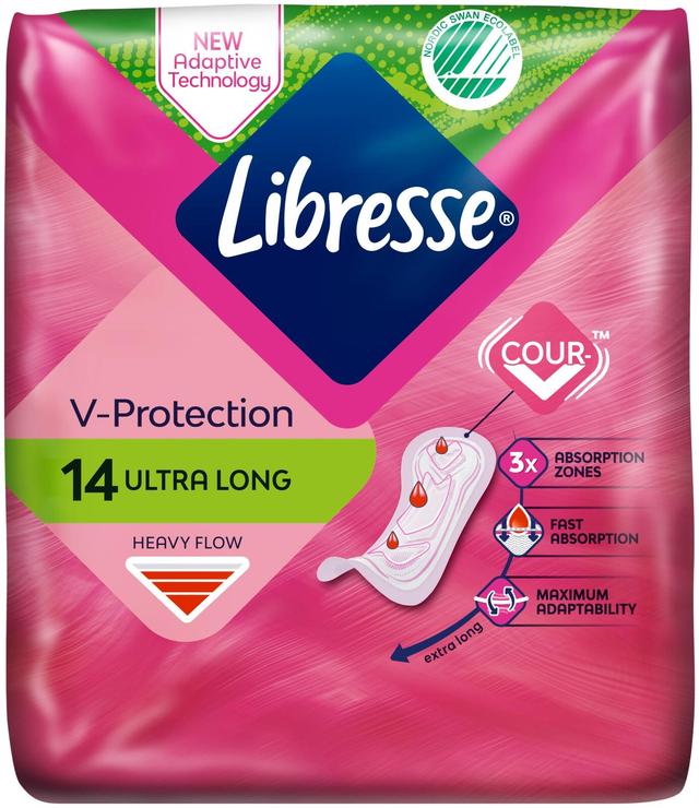 LIBRESSE Ultra Long siivetön side 14 kpl