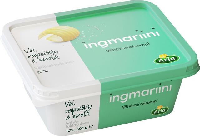 Ingmariini 500 g vähärasvaisempi vähälaktoosinen rasvaseoslevite