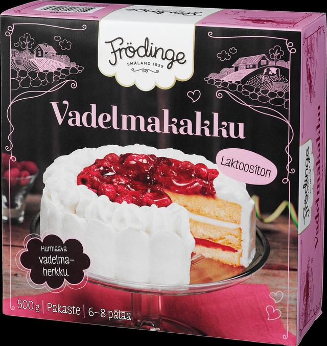 Frödinge laktoositon vadelmakakku 500g