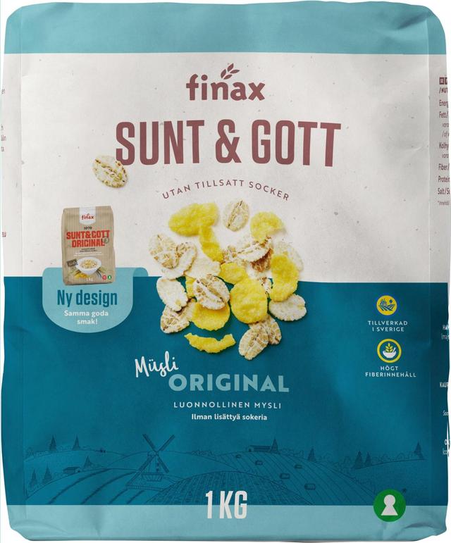 Finax Sunt & Gott Original aito mysli ilman lisättyä sokeria 1 kg