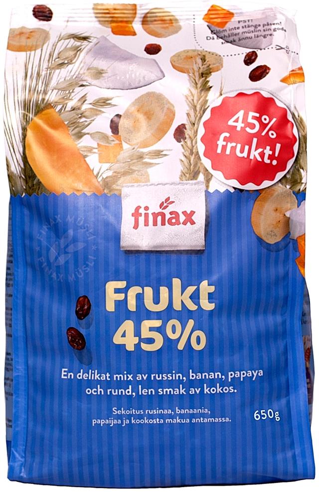 Finax Hedelmää 45 % mysli 650 g