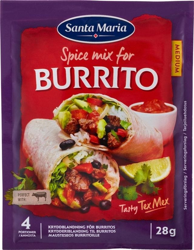 Santa Maria Burrito Spice Mix mausteseos 28 g