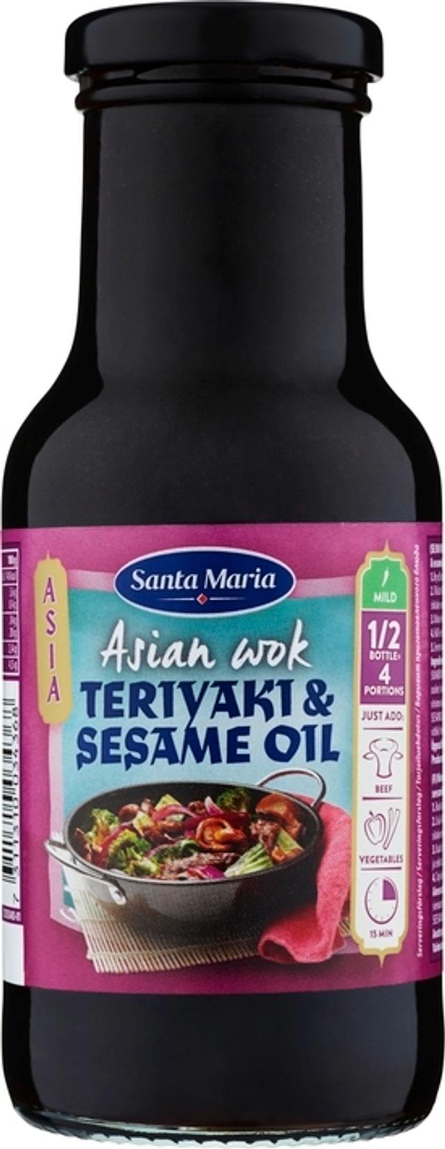 Santa Maria Asian Wok Teriyaki & Sesame Oil Teriyakikastike 250 ml